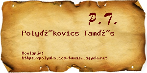 Polyákovics Tamás névjegykártya