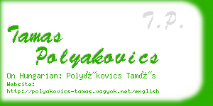 tamas polyakovics business card